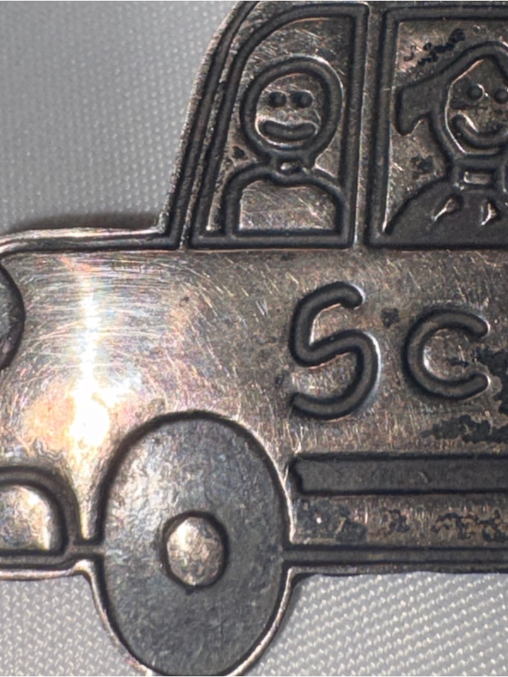 Vintage Sterling Silver School Bus Brooch 925 Mexico - Picture 12 of 14